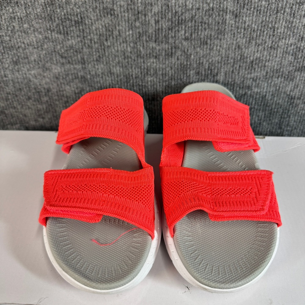 Easy Spirit Womens 7M Orange Knit Double Strap Slide Sandals Sporty Comfort - Picture 4 of 12